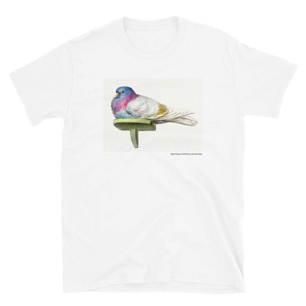 Pigeon Sitting on Shelf - Unisex T-Shirt